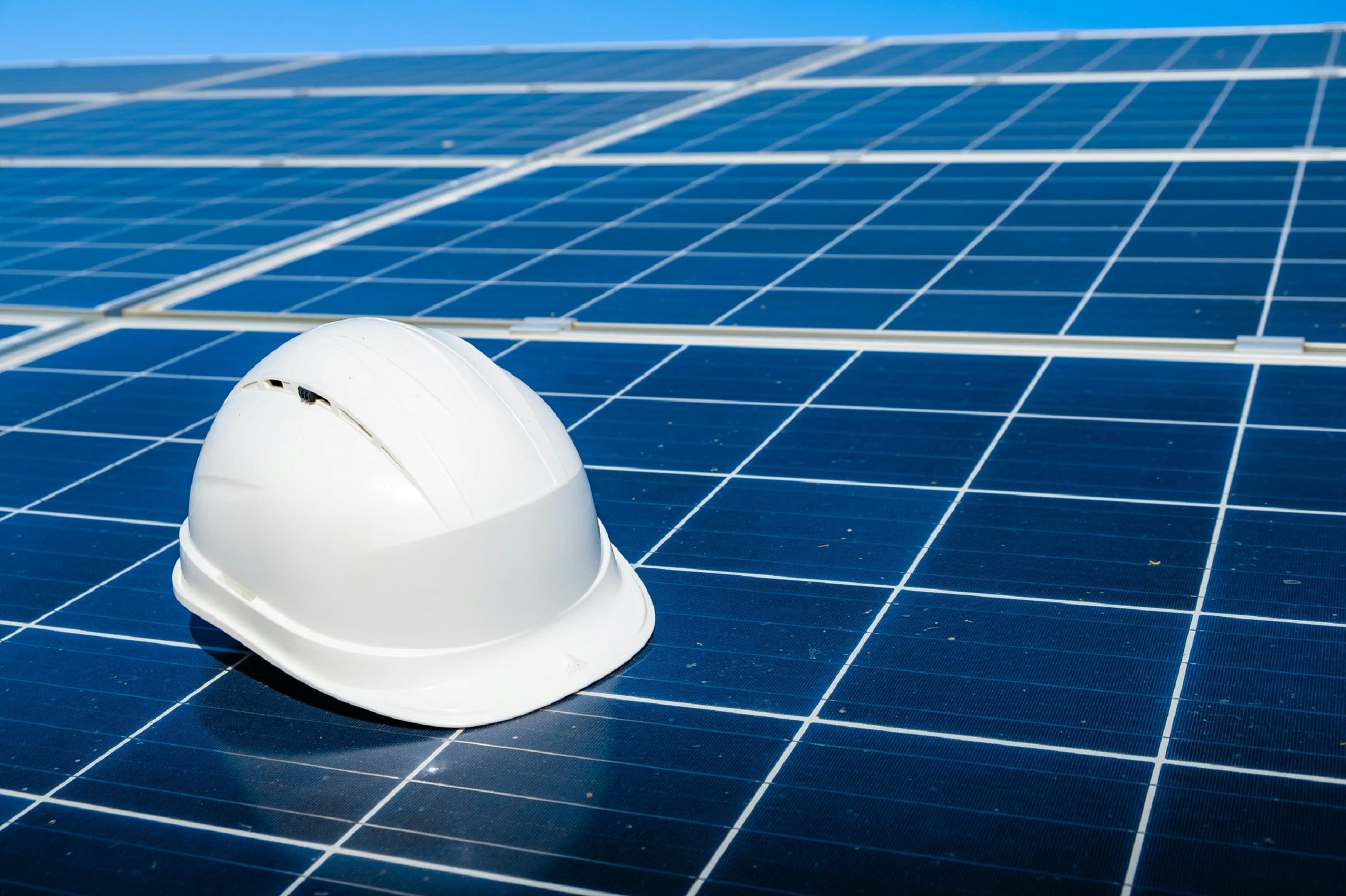 Completed rooftop solar project view